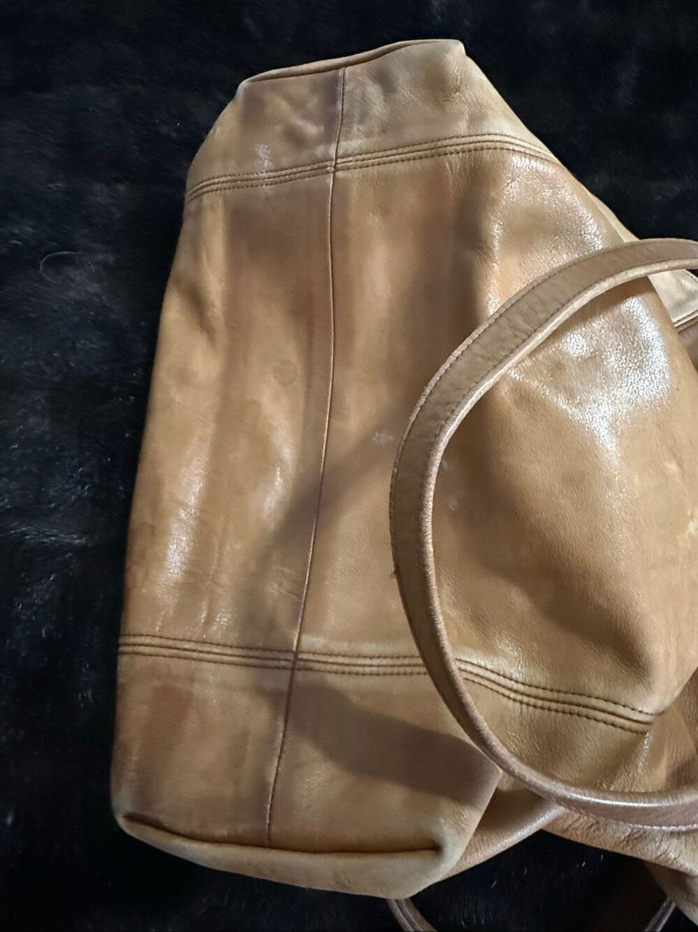 COACH Glove Tanned Cowhide Tote w/hangtag in Brown bag  VINTAGE  Made in USA - Picture 4 of 6